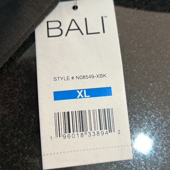 BALI XL LS Scoop Neck Criss Cross back Black w Purple,Purple w Black Top - Picture 5 of 10